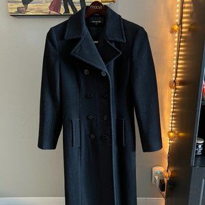 Jones New York Women's Black Long Double Breasted Peacoat, Size 4